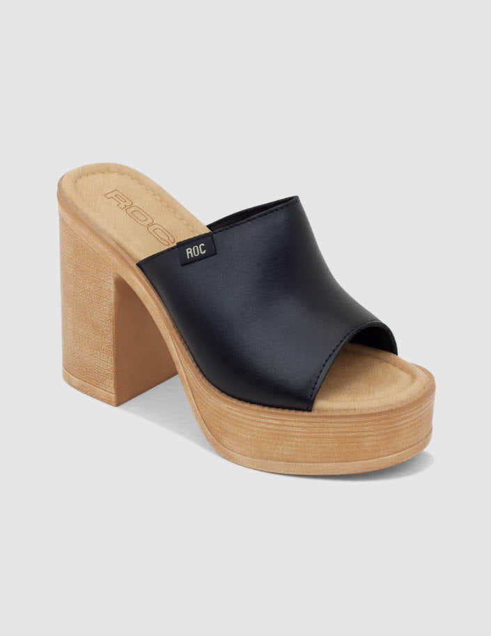 Roc Flirt Leather Heel Black Natural