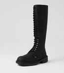 Roc Hunter Black Buff Leather Knee High Boot