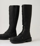Roc Hunter Black Buff Leather Knee High Boot