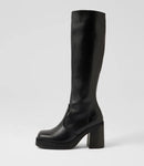 Roc Boots Idaho Black Leather Knee High Boots