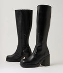 Roc Boots Idaho Black Leather Knee High Boots