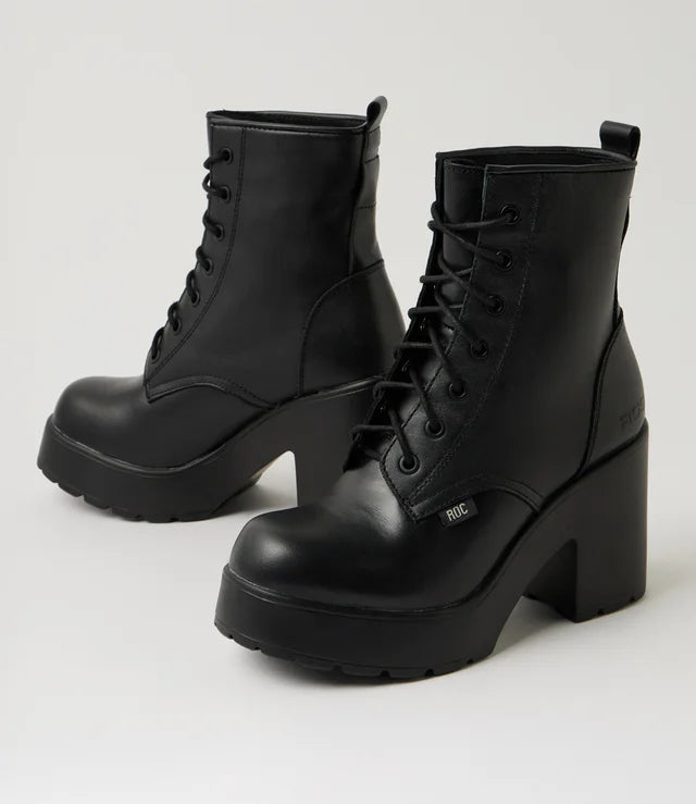 Roc Boots Mascot Black Leather Boots