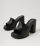 Roc Nina Black Leather Heels