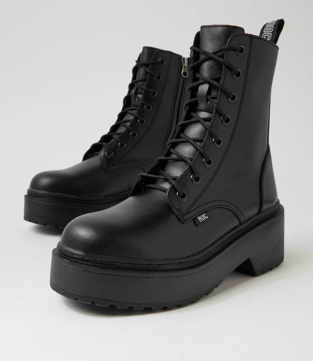 Roc Tomboy Black Leather Boots