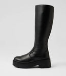 Roc Troupe Black Leather Knee High Boots