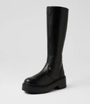 Roc Troupe Black Leather Knee High Boots