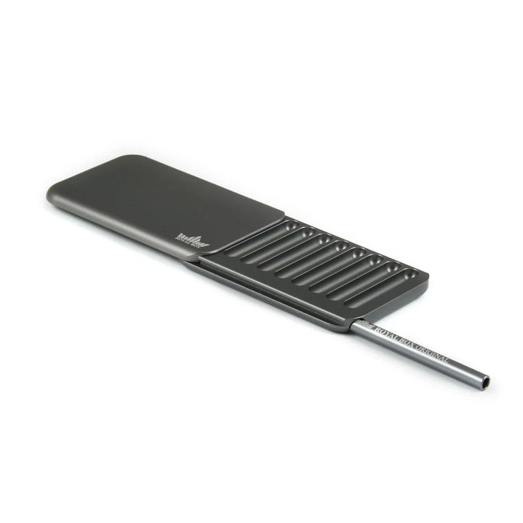 Portable grill with a handle on a white background