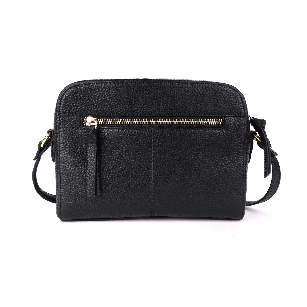 Rugged Hide Leather - Milan Shoulder Bag - Black