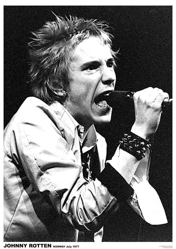 Sex Pistols Johnny Rotten Norway 1977 Poster