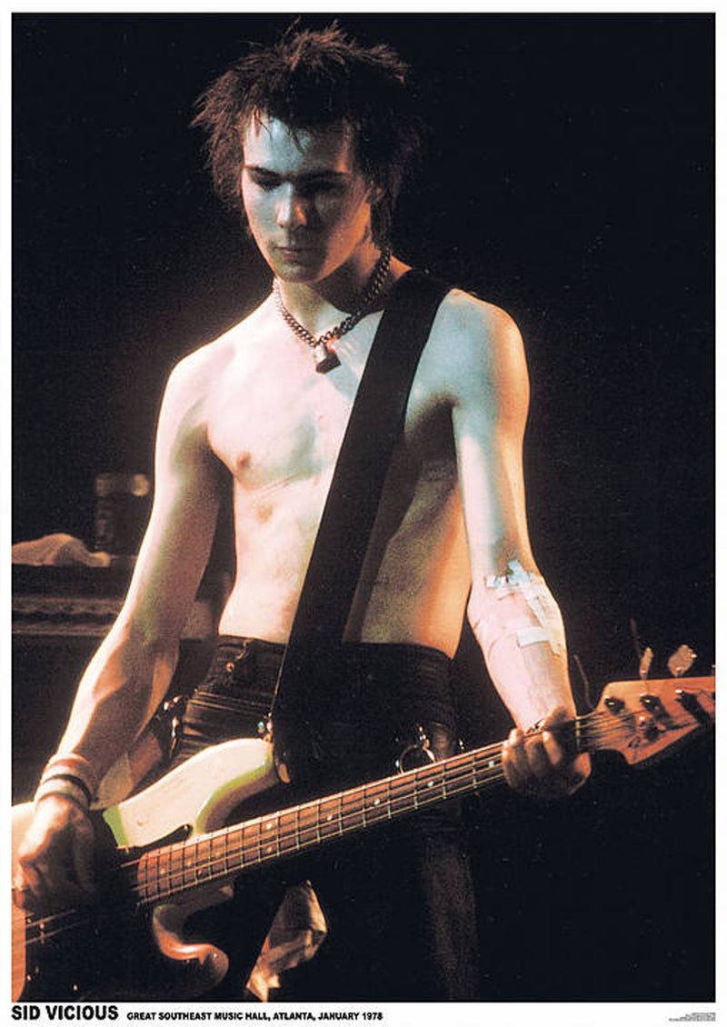 Sex Pistols Sid Vicious Atlanta 1978 Poster