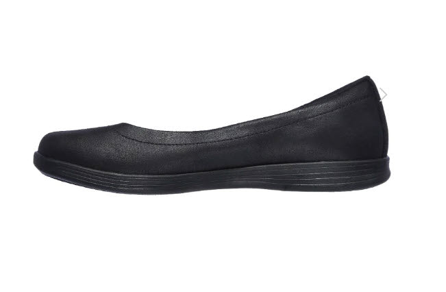 A black Skechers On The GO Dreamy - Nightout casual slip-on shoe with a leather-look finish and a visible logo.