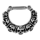 Skull Septum Clicker 1.2mm 16ga -8mm