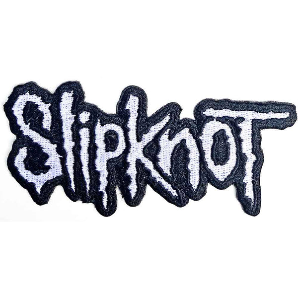 Slipknot Cut Out Logo Black Border Woven Patch