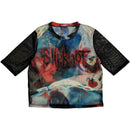 Slipknot Face &amp; Logo Ladies Mesh Crop Top