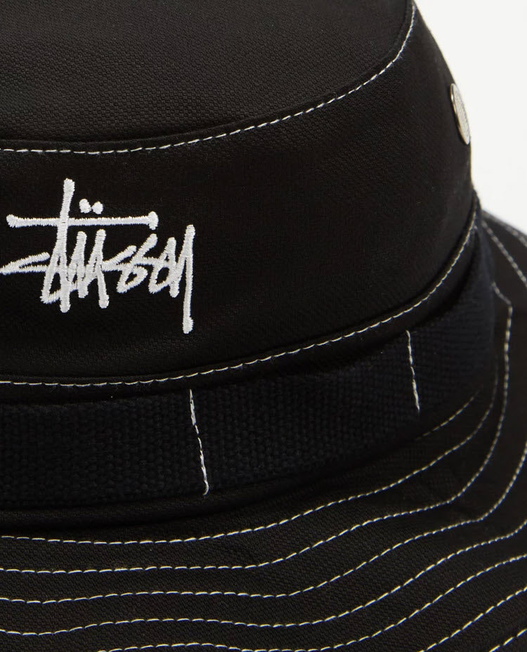 Stussy Contrast Topstitch Boonie Bucket Hat