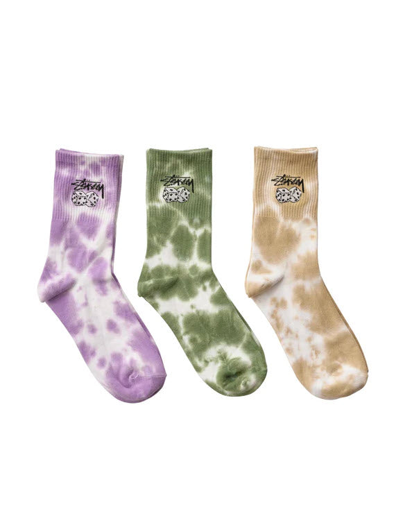 Stussy Socks Dice Tye Dye 3 Pack