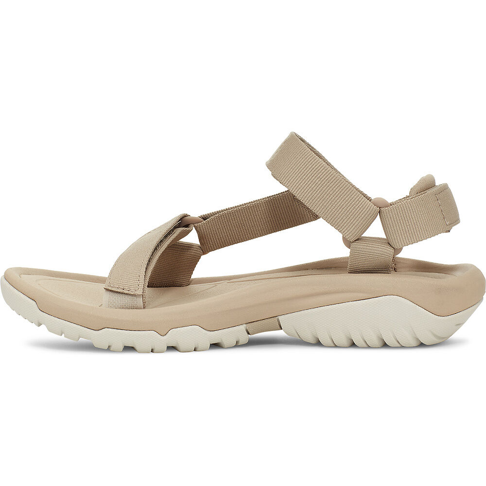 Beige sandal with a white sole on a white background