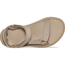 Beige sandal with a strap on a white background