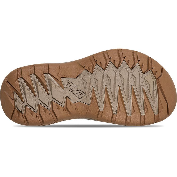 Brown shoe sole with brand logo on a white background