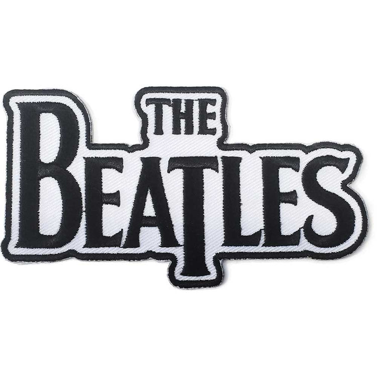 The Beatles Drop T Logo Black Woven Patch
