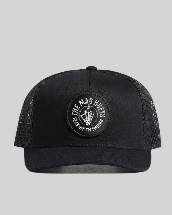 The Mad Hueys Twill Trucker Cap Black