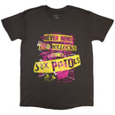 The Sex Pistols NMTB Text Overlay Unisex T-Shirt Charcoal Grey
