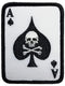 The Ace of Spades Poker Player Skull Embroidered Sew-On Patch