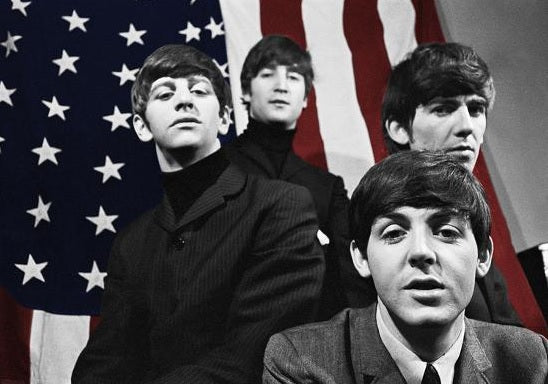 The Beatles Photocall for first US Tour London Apr 1964 Poster