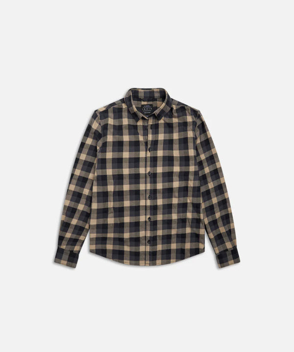 Indie Kids The Birch LS Shirt - Camel Charcoal