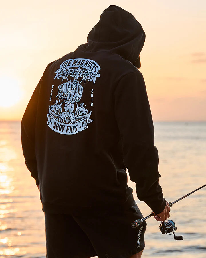 The Mad Hueys Ahoy Fkrs Storm Hooded Pullover