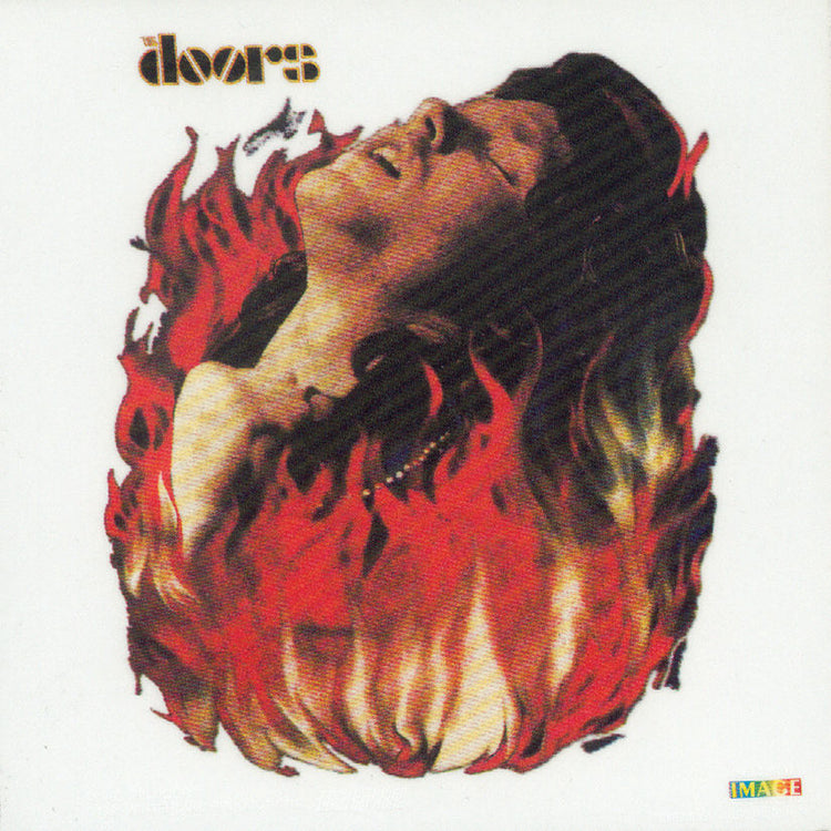 Album cover with a stylized illustration of a person with flames and the word 'Doors' at the top.