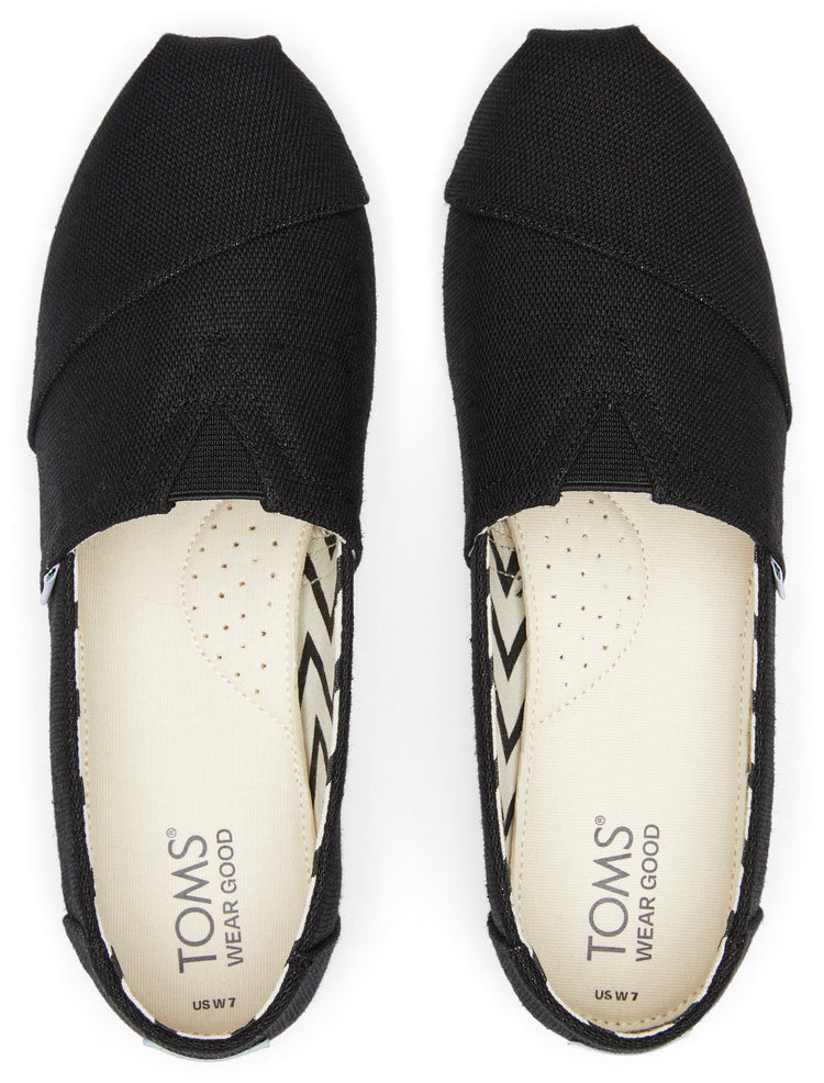Toms Womens Alpargata Classic Black Canvas