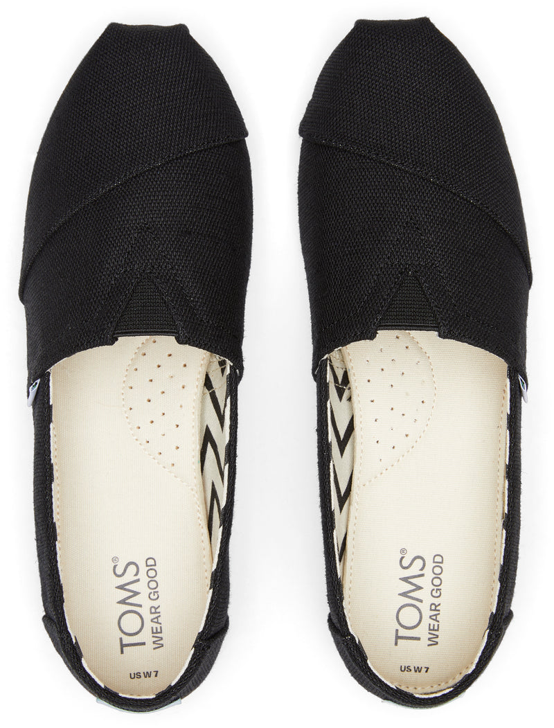 Toms Womens Alpargata Classic Black Canvas