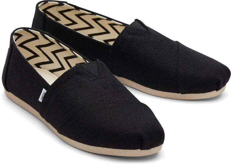 Toms Womens Alpargata Classic Black Canvas