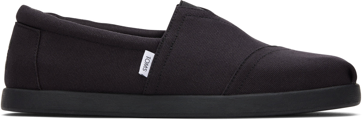 Toms Mens Alpargata FWD - All Black Recycled Cotton Canvas