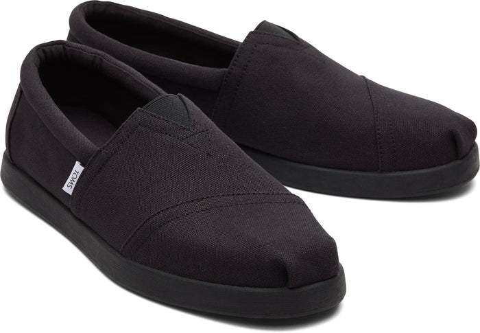Toms Mens Alpargata FWD - All Black Recycled Cotton Canvas