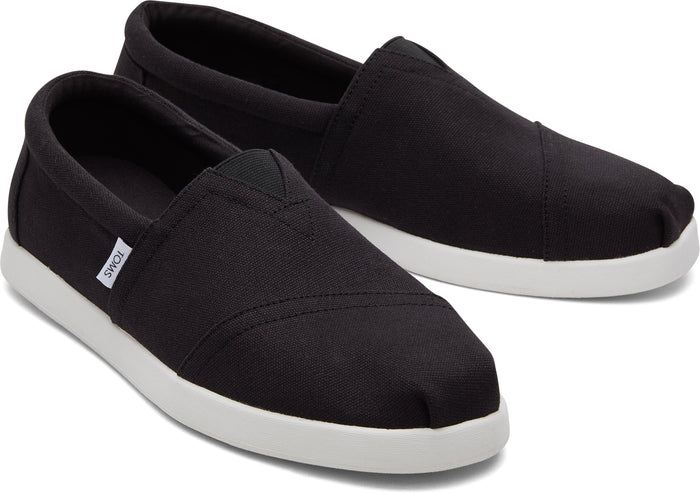 Toms Mens Alpargata FWD - Black Recycled Cotton Canvas