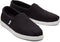 Toms Mens Alpargata FWD - Black Recycled Cotton Canvas