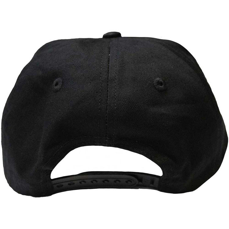Black baseball cap on a white background