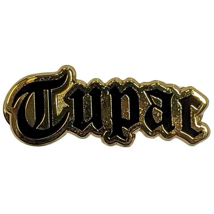Tupac Logo Gold Pin Badge