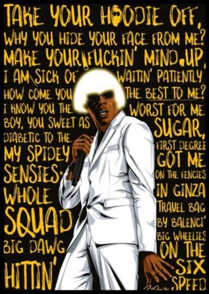 Tyler The Creator Glam Lyrics Poster