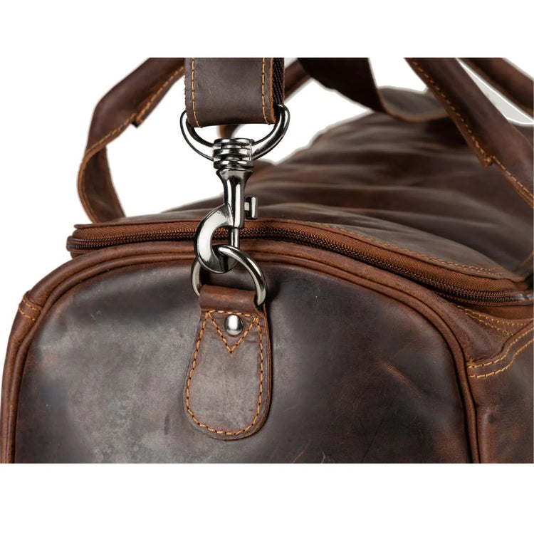 Leather Travel Bag Large - Casual Vintage Look Sandal