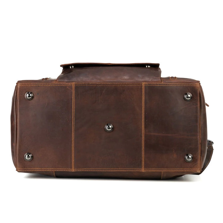 Leather Travel Bag Large - Casual Vintage Look Sandal