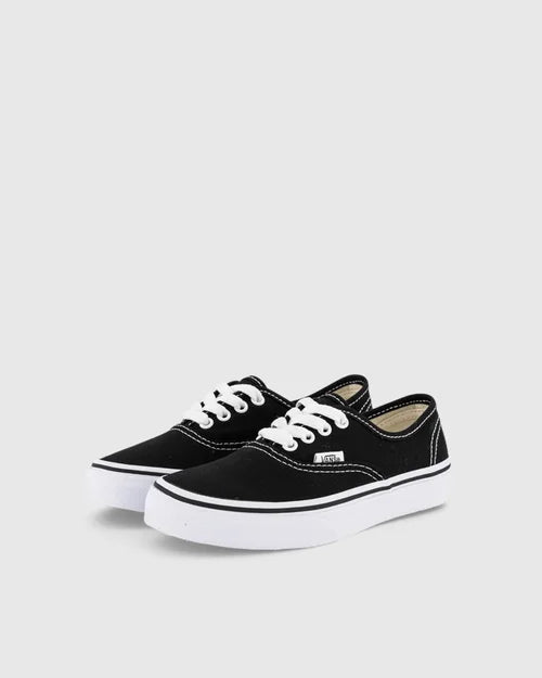 Vans Authentic Black True White Canvas Youth Kids
