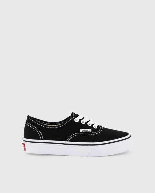 Vans Authentic Black True White Canvas Youth Kids