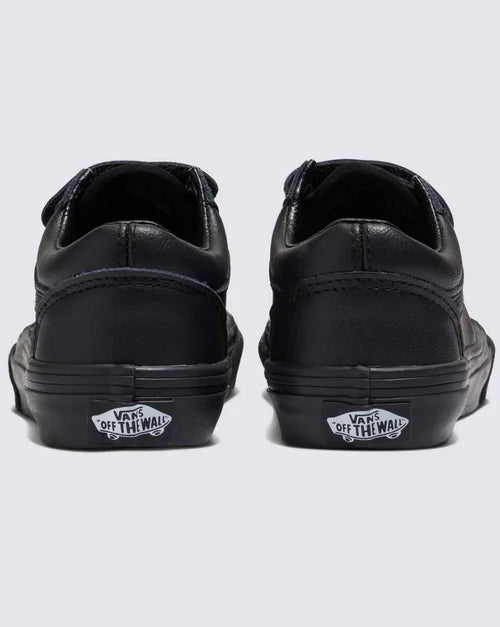 Vans Youth Old Skool V Classic Tumble Velcro Black Mono