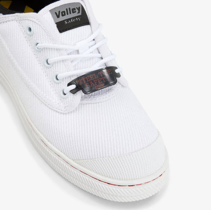 Volley Steel Cap Toe Canvas White Rubber Sole