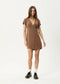 Afends Hartley Mini Dress Cinnamon
