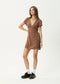 Afends Hartley Mini Dress Cinnamon