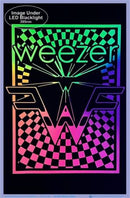 Weezer Logo Flocked Velvet Blacklight Poster